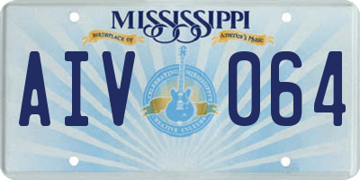 MS license plate AIV064