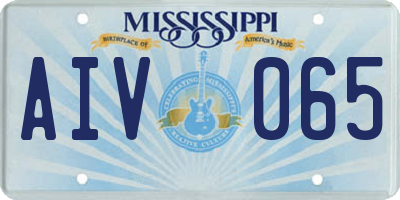 MS license plate AIV065