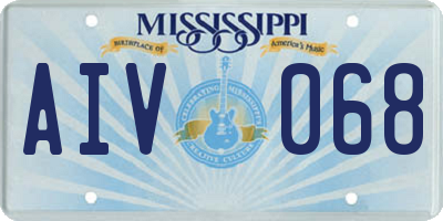 MS license plate AIV068
