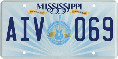 MS license plate AIV069