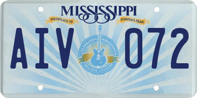 MS license plate AIV072