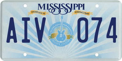 MS license plate AIV074