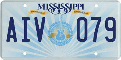MS license plate AIV079