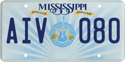 MS license plate AIV080