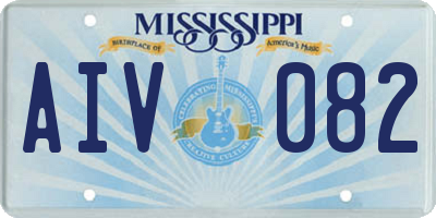MS license plate AIV082