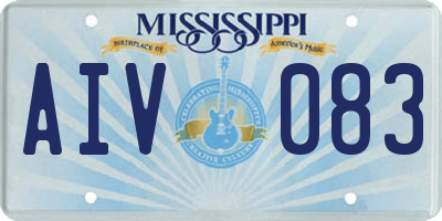 MS license plate AIV083