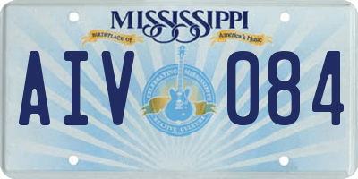 MS license plate AIV084