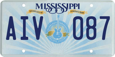 MS license plate AIV087