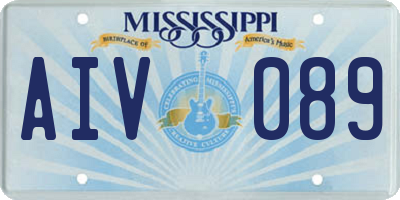 MS license plate AIV089