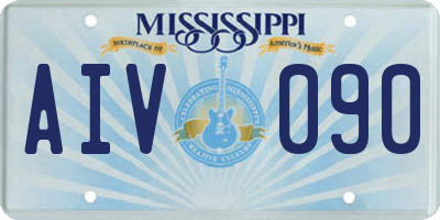 MS license plate AIV090