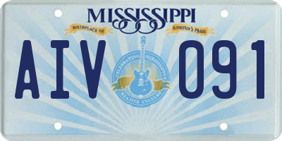 MS license plate AIV091