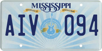 MS license plate AIV094