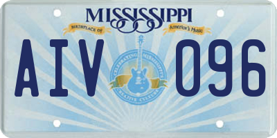 MS license plate AIV096