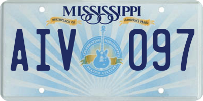 MS license plate AIV097