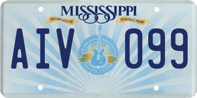 MS license plate AIV099