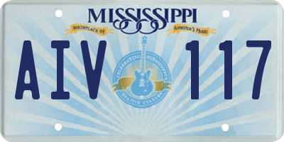 MS license plate AIV117
