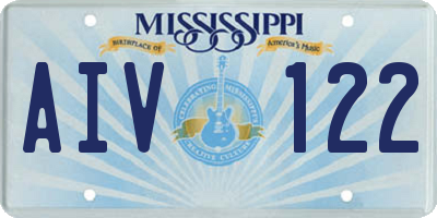 MS license plate AIV122