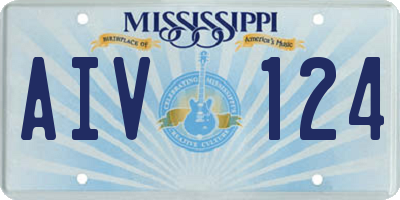 MS license plate AIV124