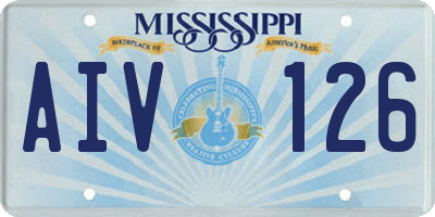 MS license plate AIV126