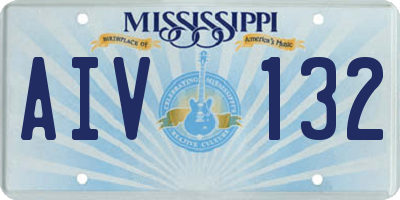 MS license plate AIV132