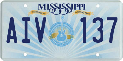 MS license plate AIV137