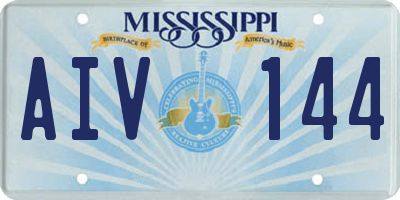 MS license plate AIV144