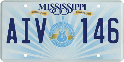 MS license plate AIV146