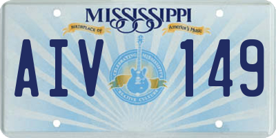 MS license plate AIV149