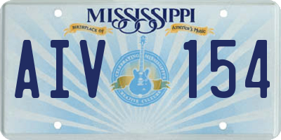 MS license plate AIV154