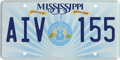 MS license plate AIV155