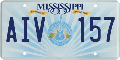 MS license plate AIV157