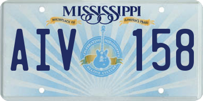MS license plate AIV158
