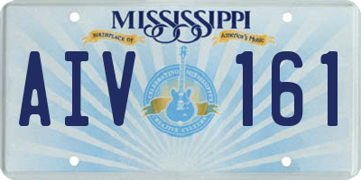 MS license plate AIV161