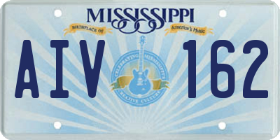 MS license plate AIV162