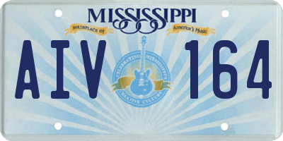 MS license plate AIV164
