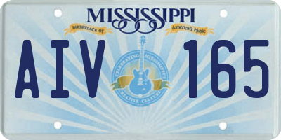 MS license plate AIV165