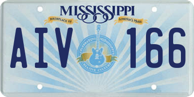 MS license plate AIV166