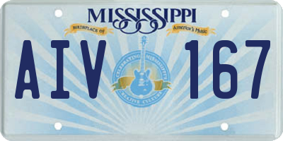 MS license plate AIV167