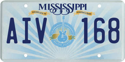 MS license plate AIV168