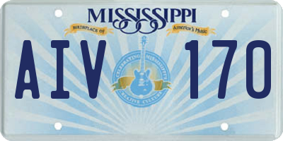 MS license plate AIV170