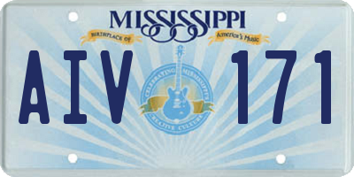 MS license plate AIV171
