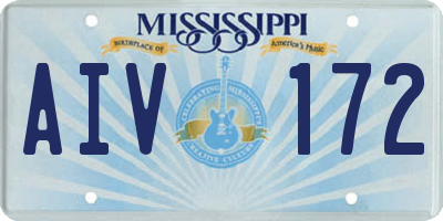 MS license plate AIV172