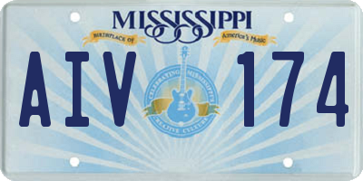 MS license plate AIV174