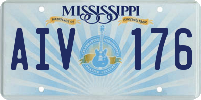MS license plate AIV176