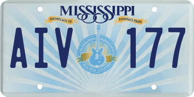 MS license plate AIV177