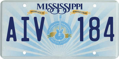 MS license plate AIV184
