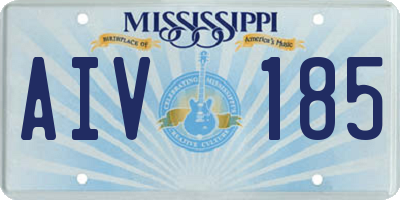 MS license plate AIV185
