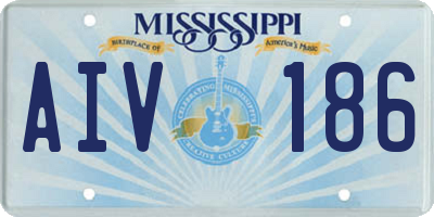 MS license plate AIV186