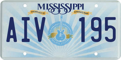MS license plate AIV195