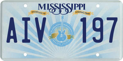 MS license plate AIV197
